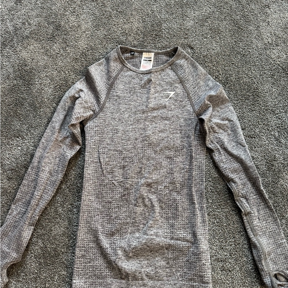 Gymshark Heathered Gray Long Sleeve Top
